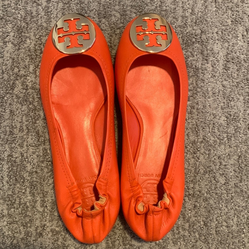 Tory Burch leather flats, NEVER WORN